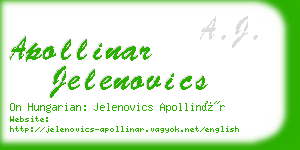 apollinar jelenovics business card